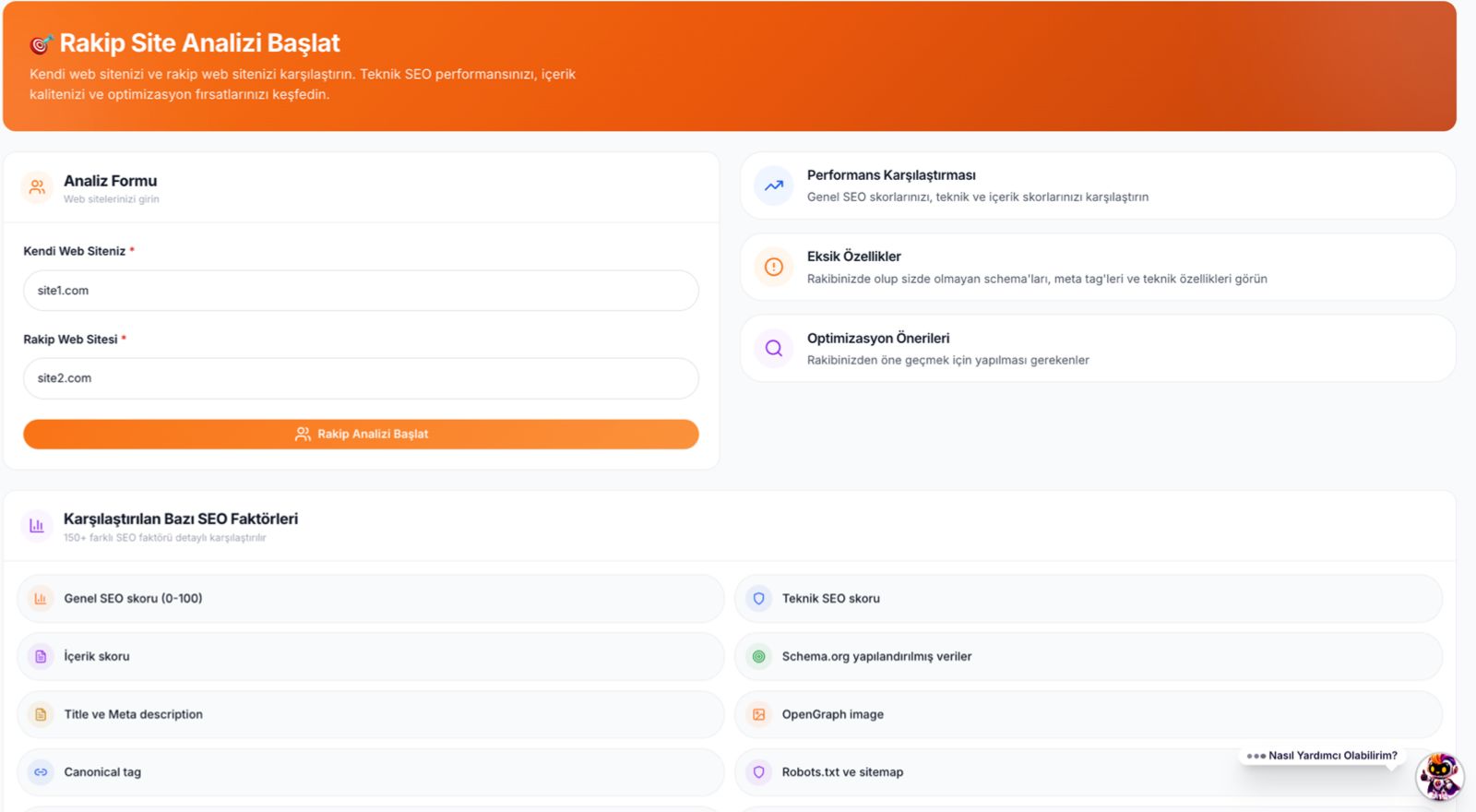 Rakip site SEO analizi
